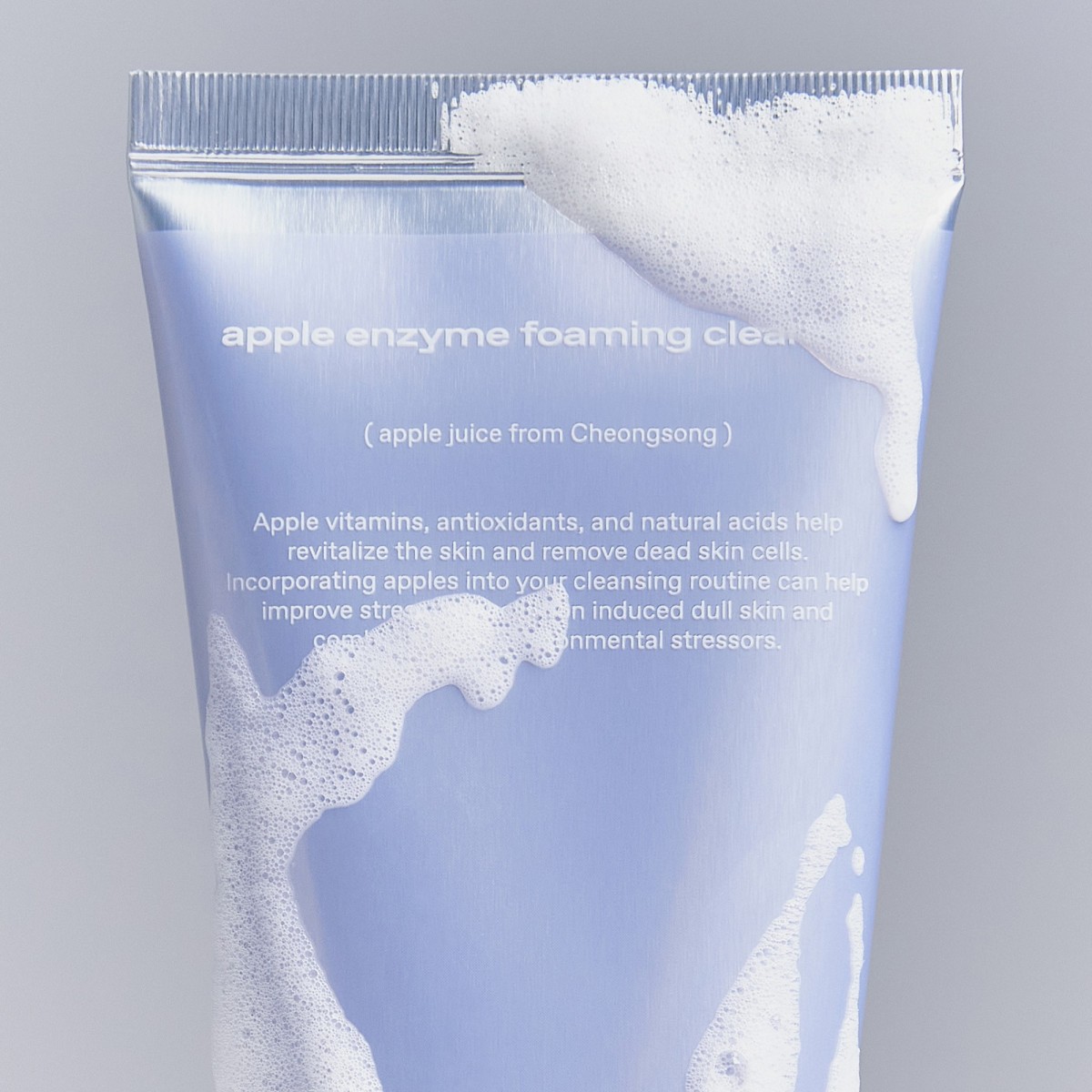 Foaming cleanser with enzymes and rice to gently exfoliate