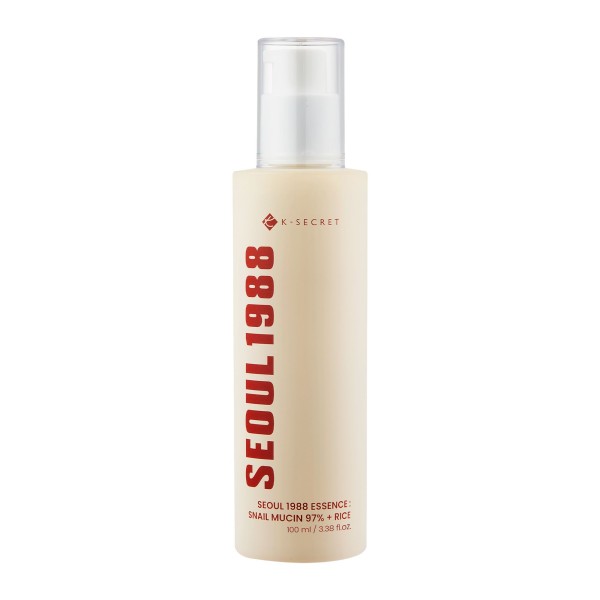 Essence Snail Mucin 97% + Rice · SEOUL 1988 by K-SECRET | MiiN Cosmetics