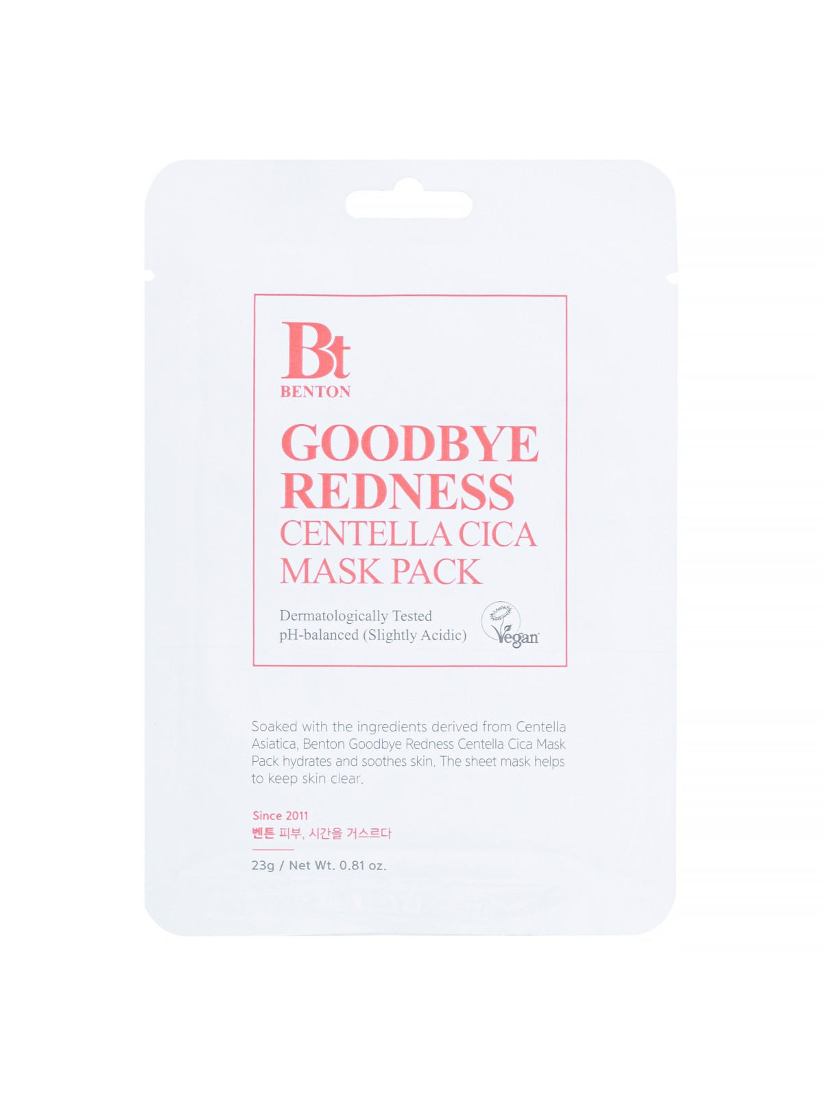 Benton Goodbye Redness Centella Mask - Gesichtsmaske