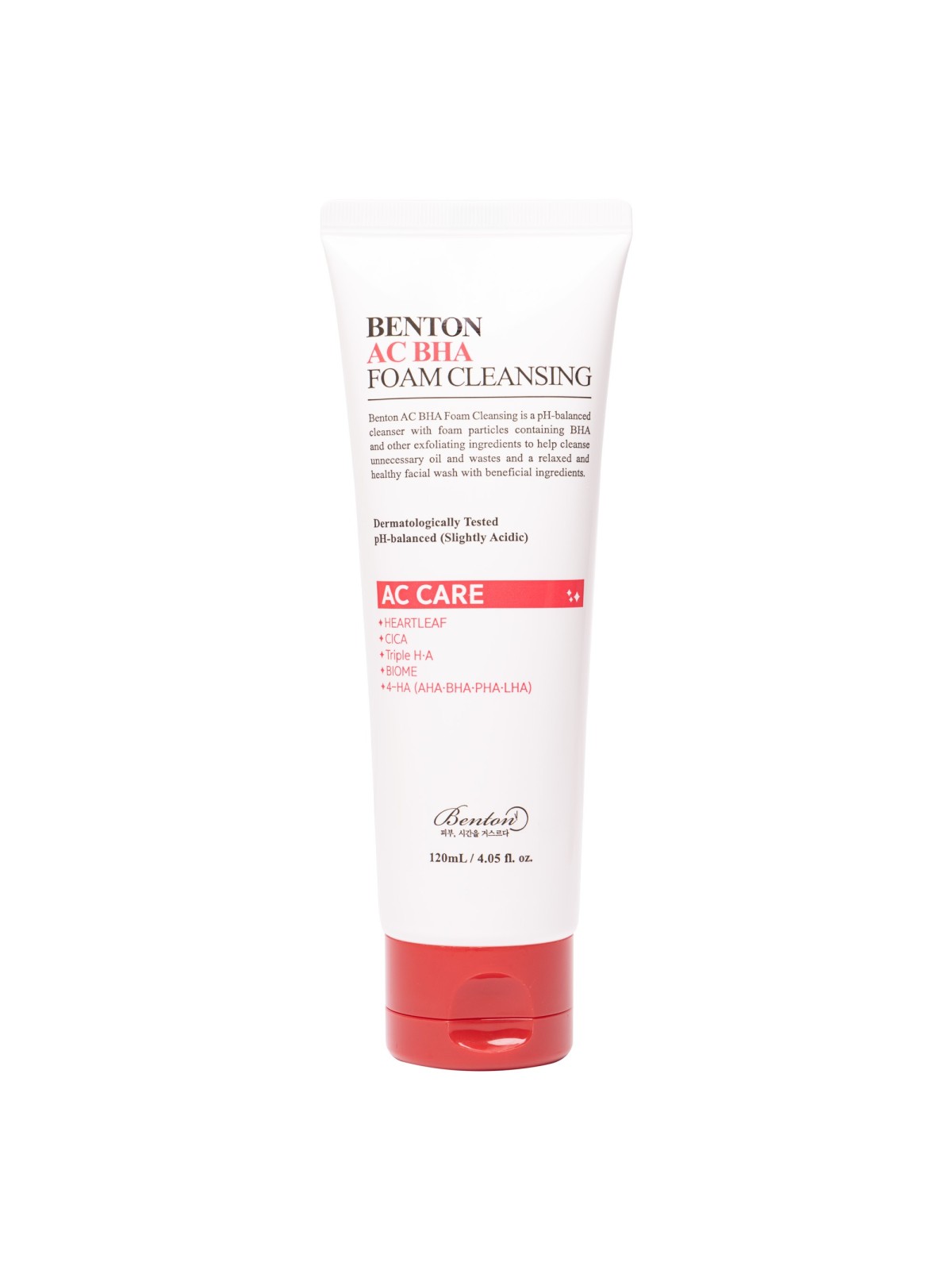 Gel-Schaum-Gesichtsreiniger mit BHA für fettige Haut - 120 ml - Benton | MiiN Cosmetics