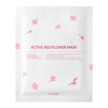 Active Red Flower Mask  - Hyggee | MiiN Cosmetics