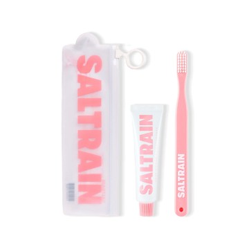 Reise-Zahnpflege-Set Pink · Saltrain | MiiN Cosmetics