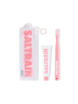 Reise-Zahnpflege-Set Pink · Saltrain | MiiN Cosmetics